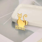Custom Egyptian Cat Name Brooch - Business Party
