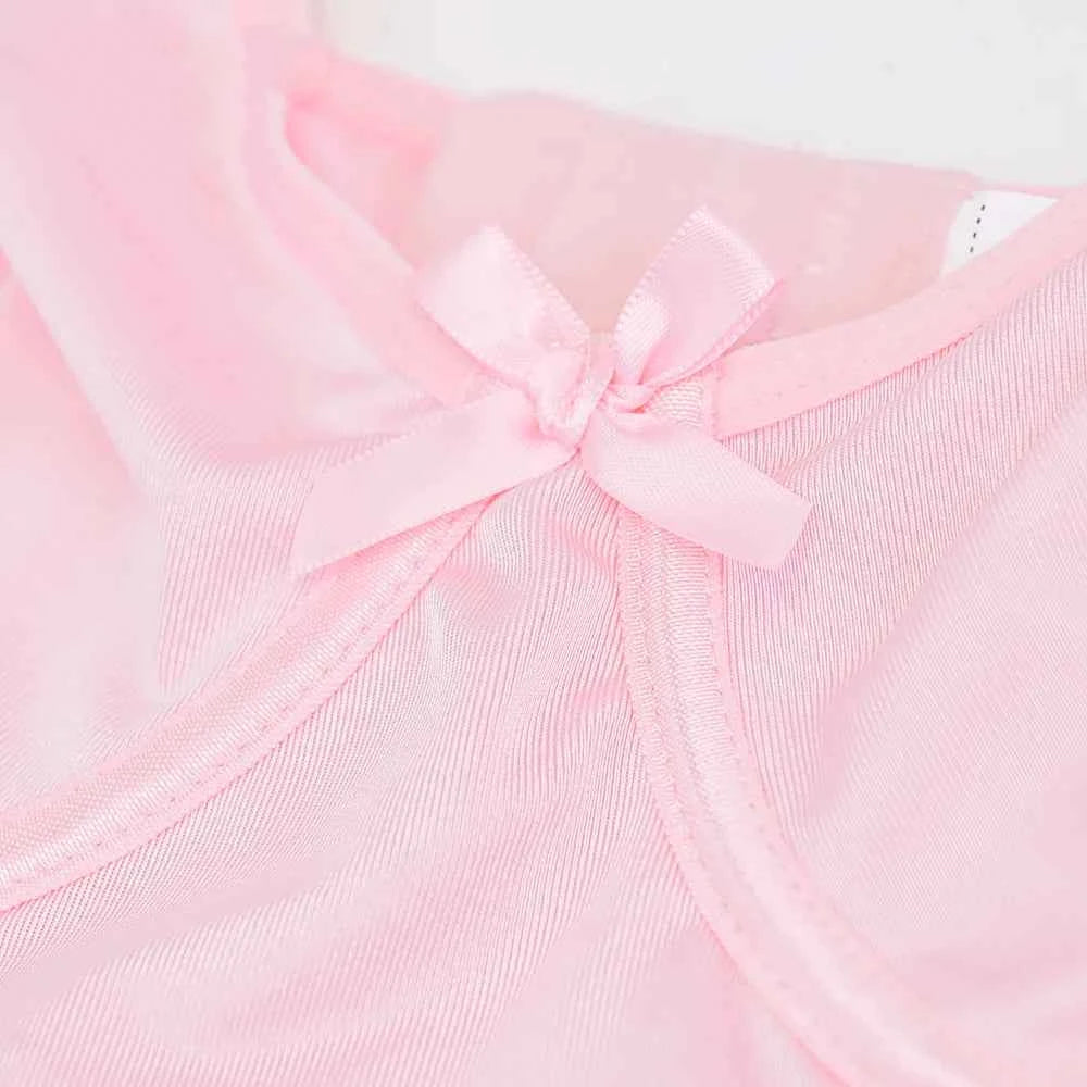Pink Corset Lingerie Set - 5 Piece