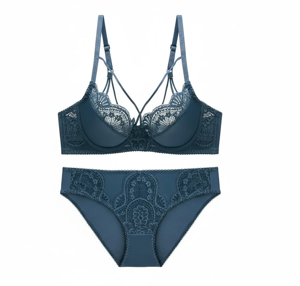 Bandage Ultra-Thin Lace Bra Set - Plus Size