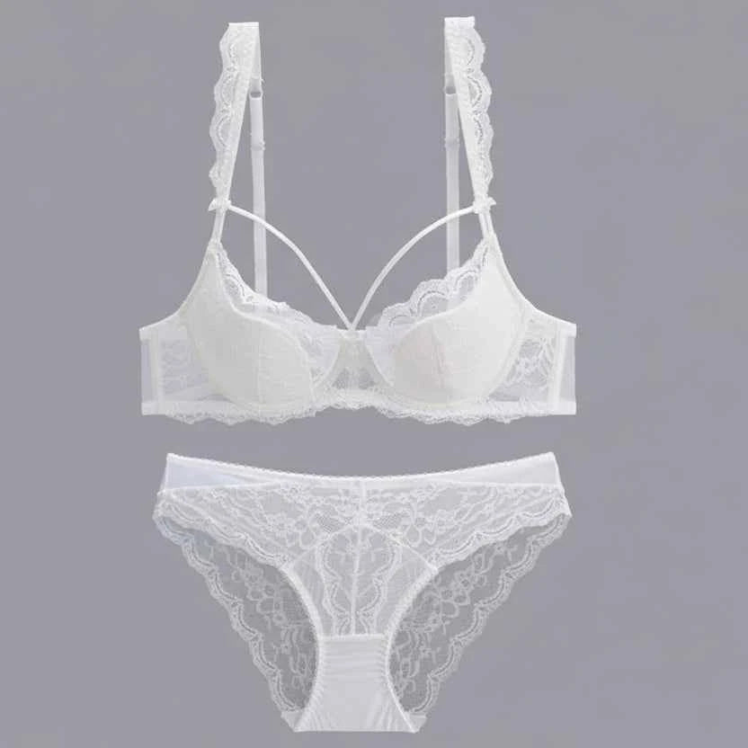 Comfortable Thin Cotton Bandage Push-Up Bra Set - Plus Size