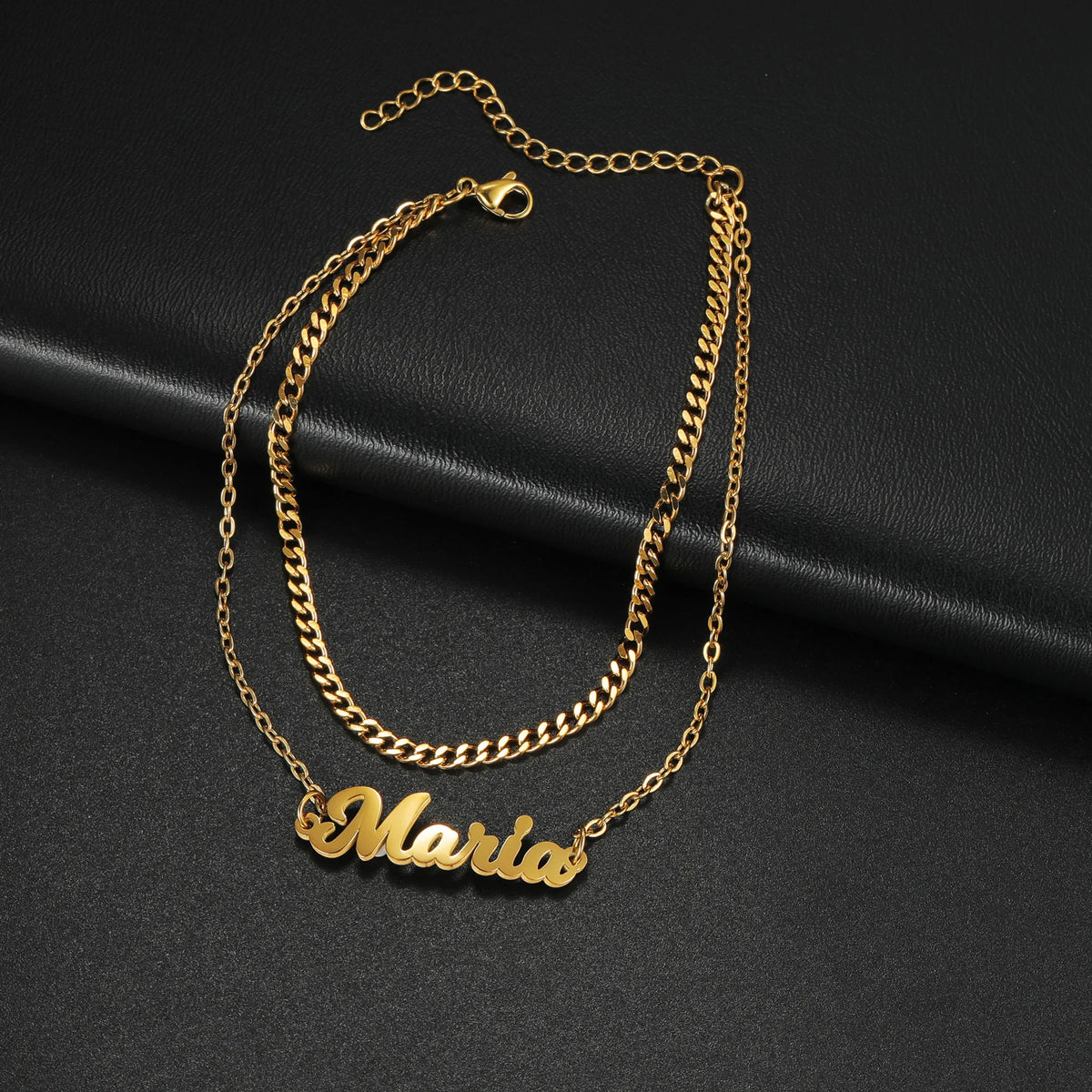 Personalized Name Anklet - 2 Layer 18cm Leg Chain - SHOPPERS' CASTLE