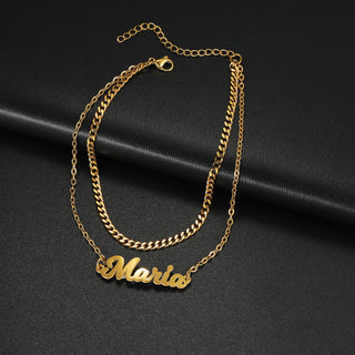 Personalized Name Anklet - 2 Layer 18cm Leg Chain - SHOPPERS' CASTLE