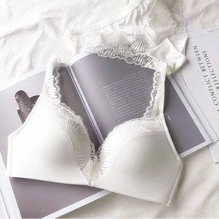 Thin Cotton Wire-Free Deep V Bra Set - SHOPPERS' CASTLE