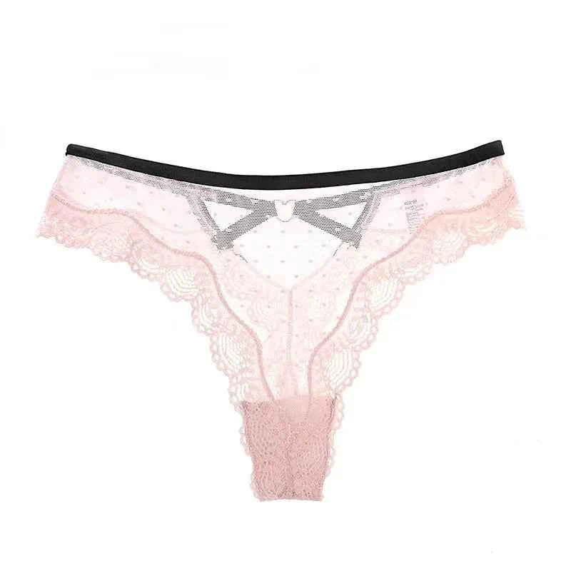 Embroidered Lace Low-Rise G-String