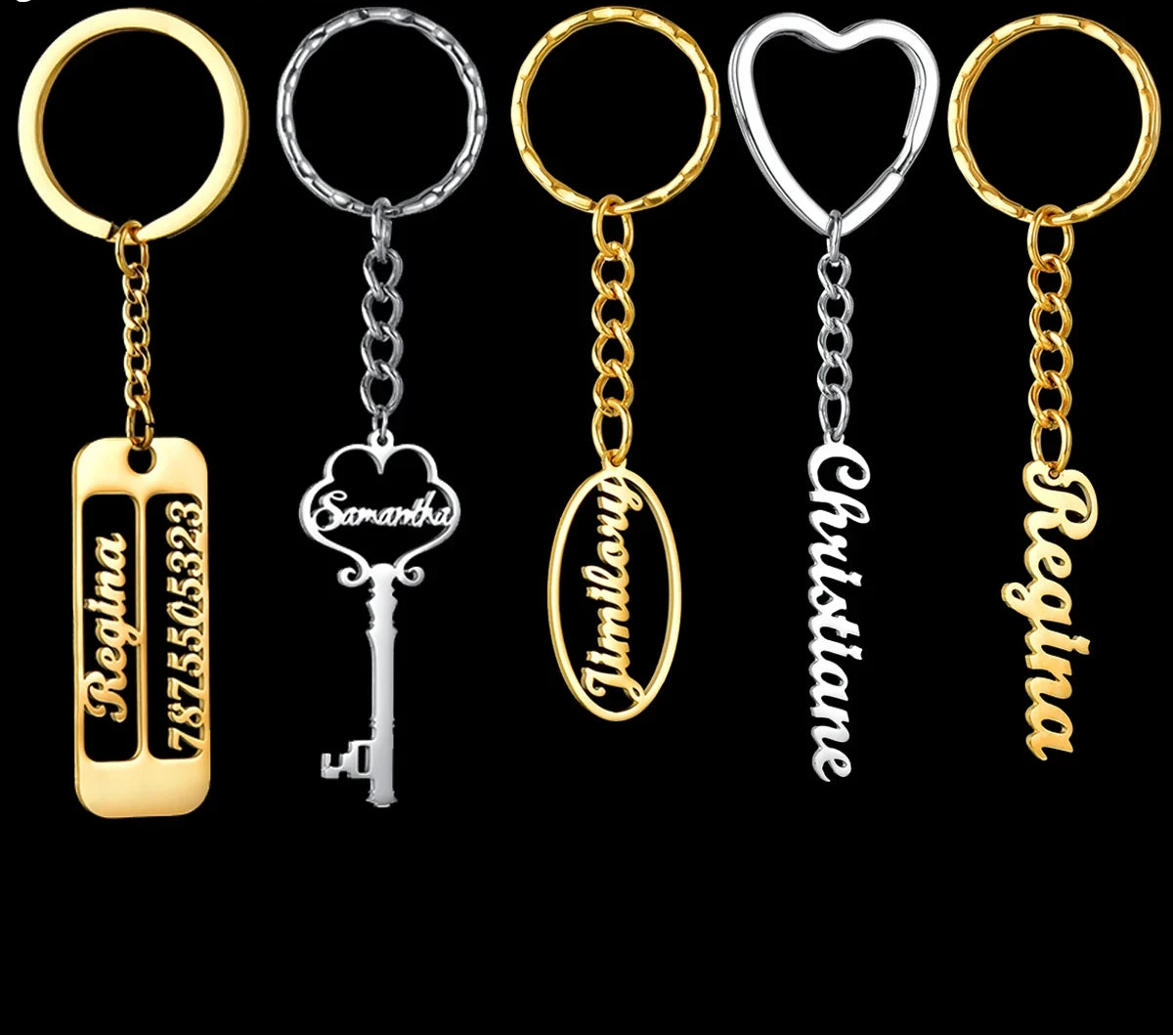 Personalized Name Heart Butterfly Keychain