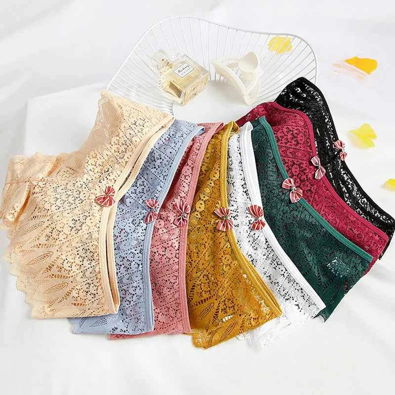 Hollow-Out Lace Low-Waist G-String