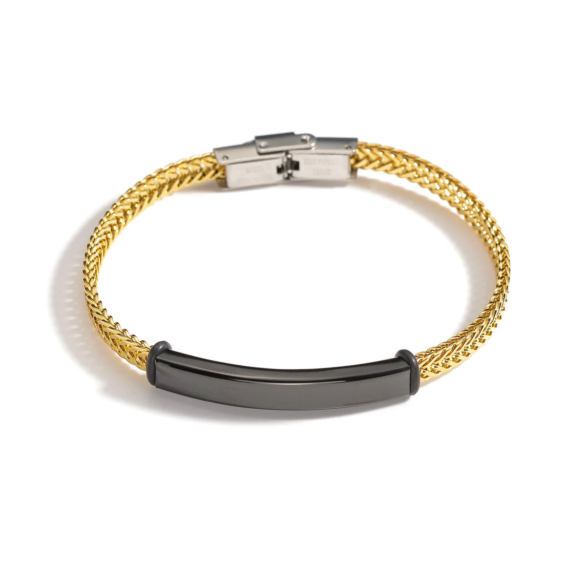 Punk Engrave Name Bracelet - Stainless Steel Chain - SHOPPERS' CASTLE