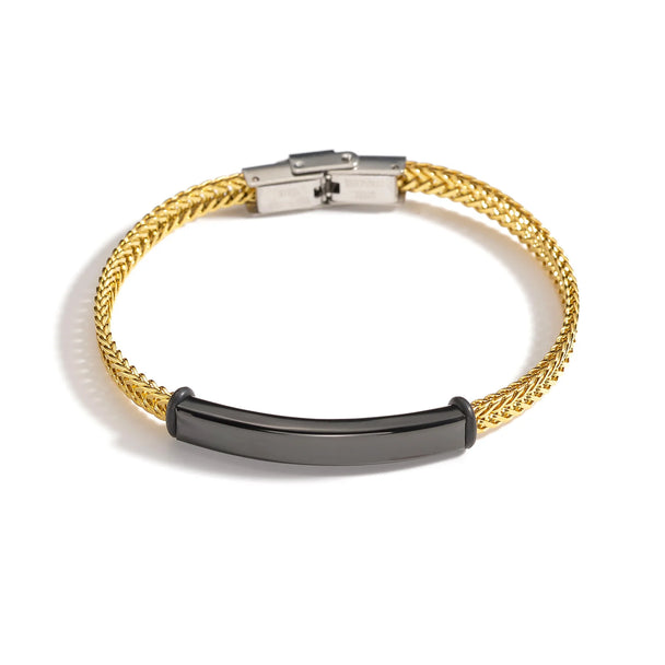 Punk Engrave Name Bracelet - Stainless Steel Chain - SHOPPERS' CASTLE