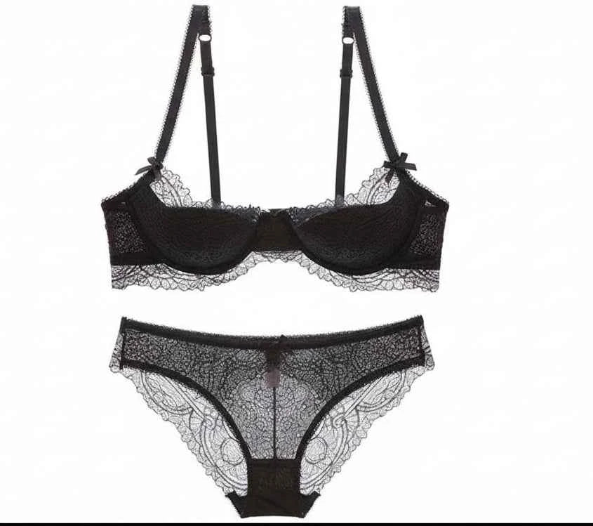 Lace Push-Up Bra - Plus Size D/E Cup