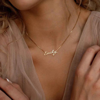 Customized Name Box Chain Clavicle Necklace - Wedding & Valentine's Gift