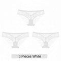 Lace Brief Trio - Black, White & Blue