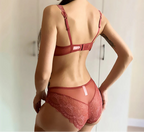 Ultra-Thin Transparent Bra Set - Plus Size D/E Cup - SHOPPERS' CASTLE