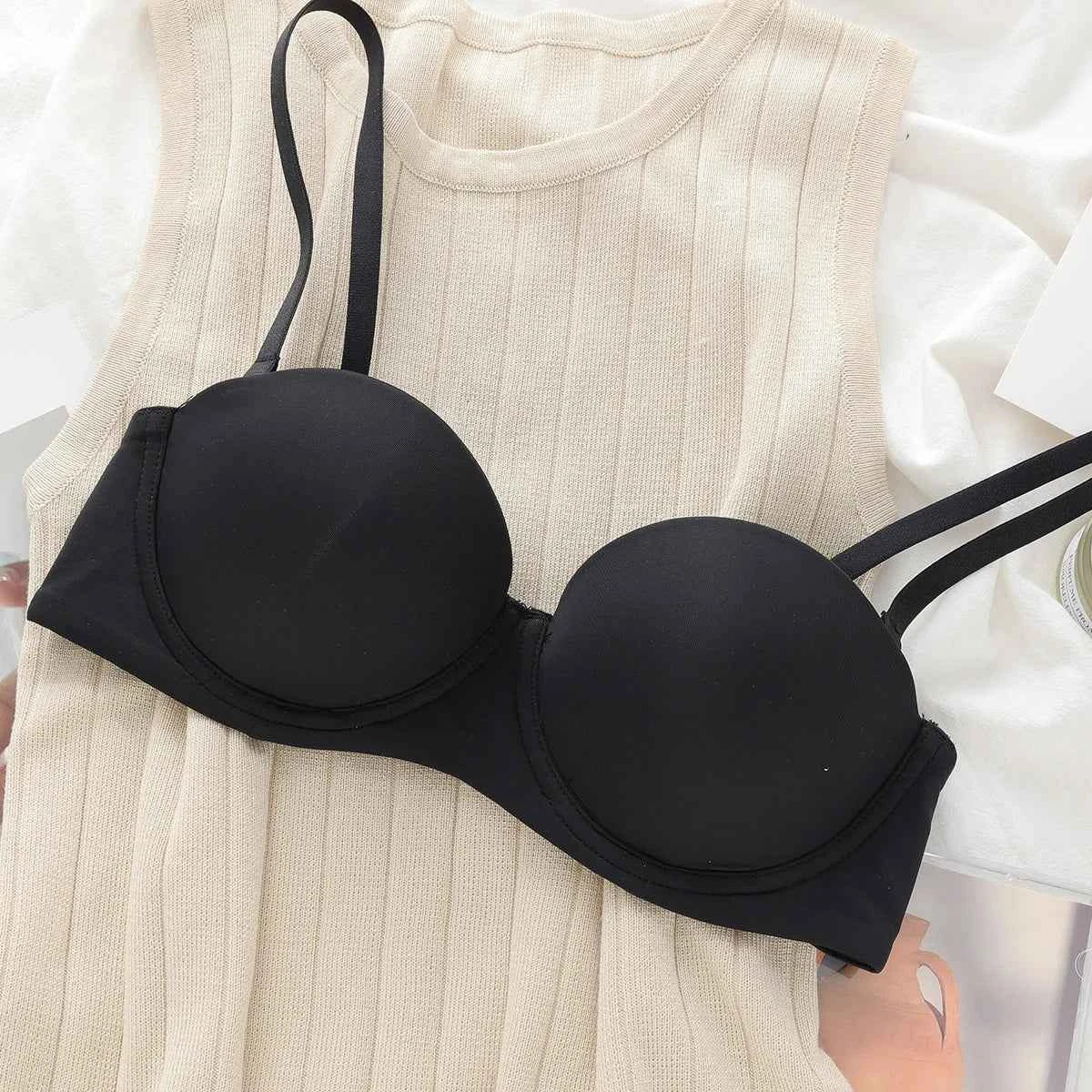 Seamless Half-Cup Push-Up Bra
