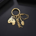 Personalized Hand Painted Name Date Keychain - Fashion Nameplate