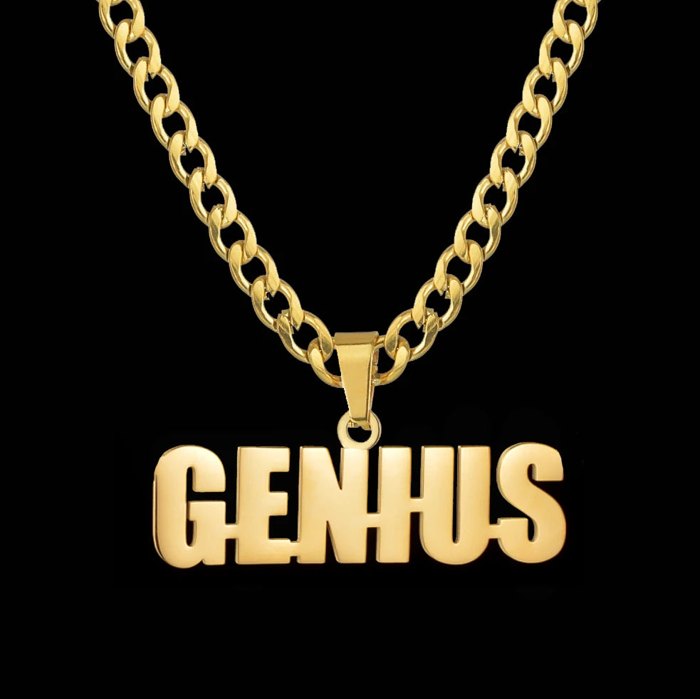 Personalized Name Detachable Pendant Necklace - Cuban Twists Chain - SHOPPERS' CASTLE