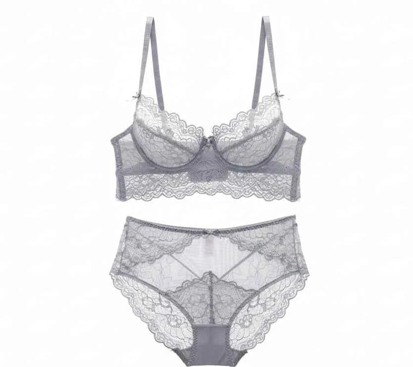 Ultra-Thin Eyelash Lace Bra - Plus Size