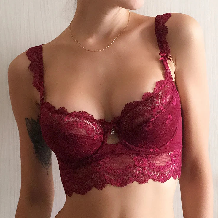 Lace Push-Up Bra - Plus Size C/D Cup - SHOPPERS' CASTLE