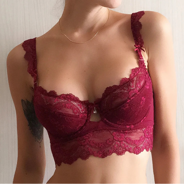 Lace Push-Up Bra - Plus Size C/D Cup - SHOPPERS' CASTLE