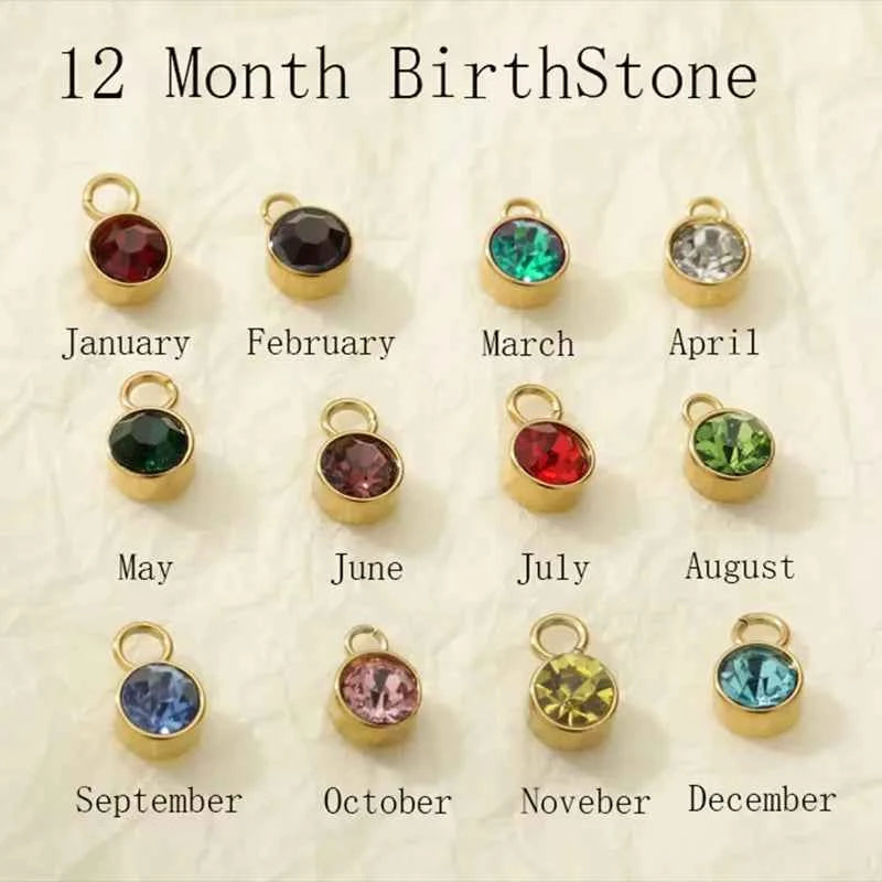 Custom Birthstone Name Extended Clavicle Chain - Nameplate