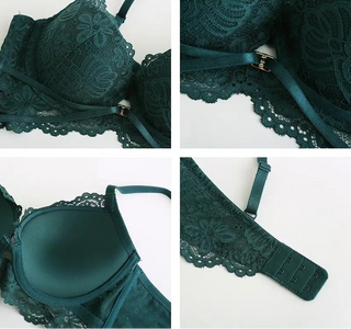 Embroidered Cotton Push-Up Bra - SHOPPERS' CASTLE