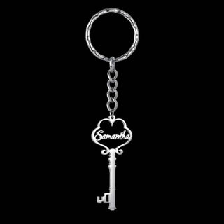 Personalized Name Heart Butterfly Keychain