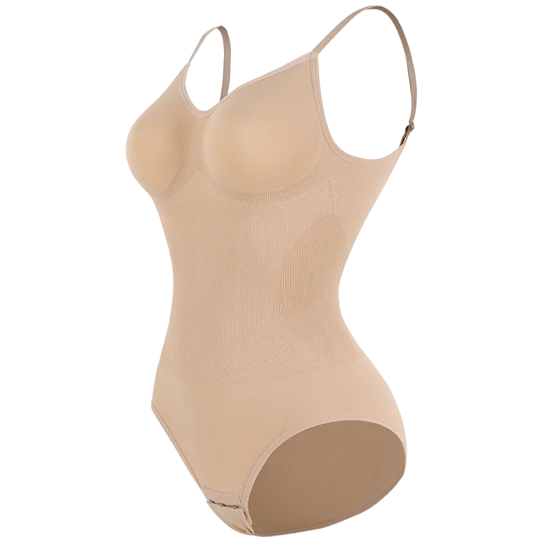 Low Back Bodysuit Shapewear - Open Crotch - SHOPPERS' CASTLE