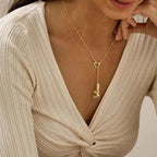 Customized Heart Name Extended Chain Necklace - Couple Gift