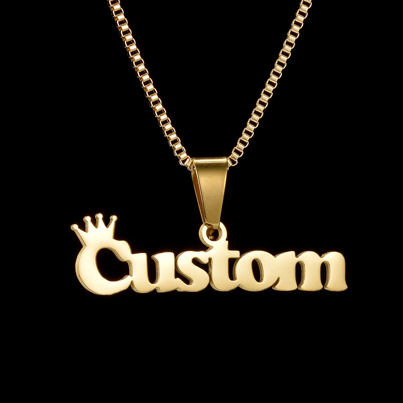 Personalized Name Detachable Pendant Necklace - Cuban Twists Chain - SHOPPERS' CASTLE