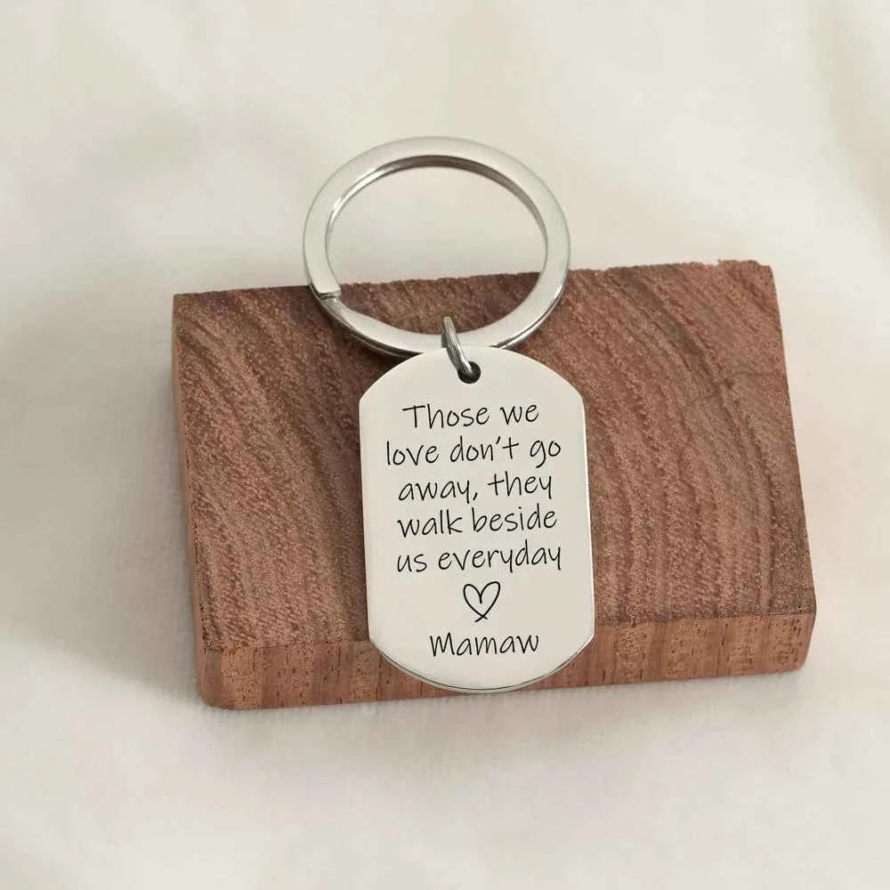 Engrave Name Picture Rectangle Keychain