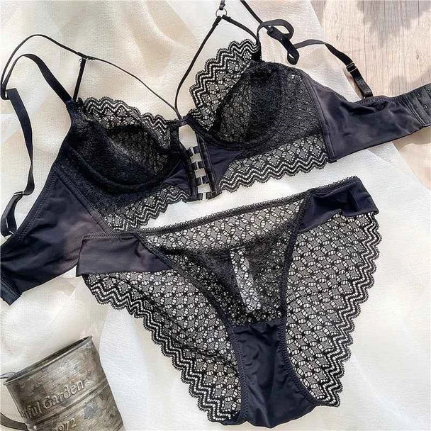 Ultra-Thin Hollow Bra Set