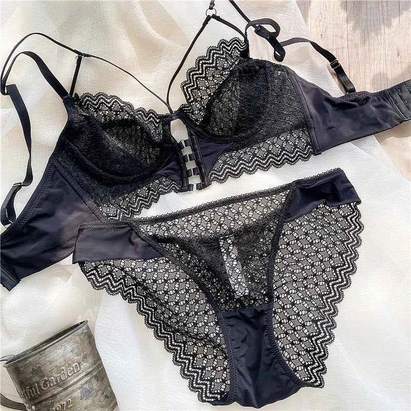 Ultra-Thin Hollow Bra Set