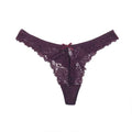 Sheer Floral Lace Thong - Elegant Low-Waist G-String