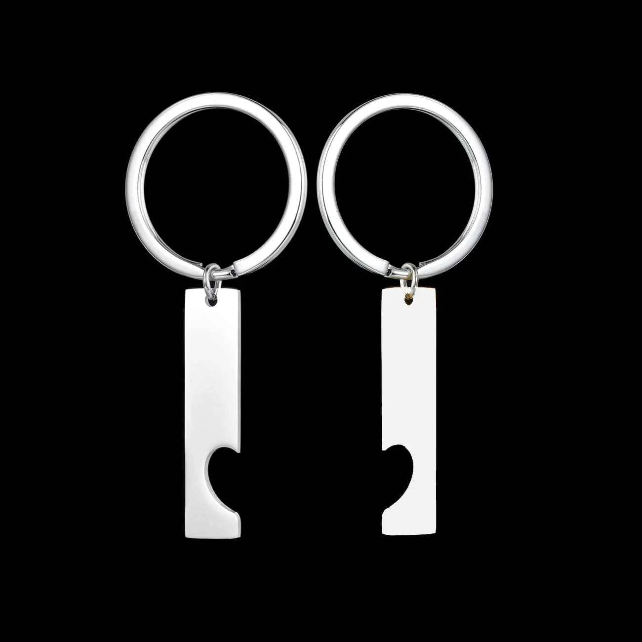 Custom Text Square Keychain - Engrave Name Date Sentence