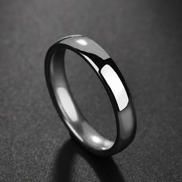 Personalized Sphere Glossy Ring - Stainless Steel - SHOPPERS' CASTLE