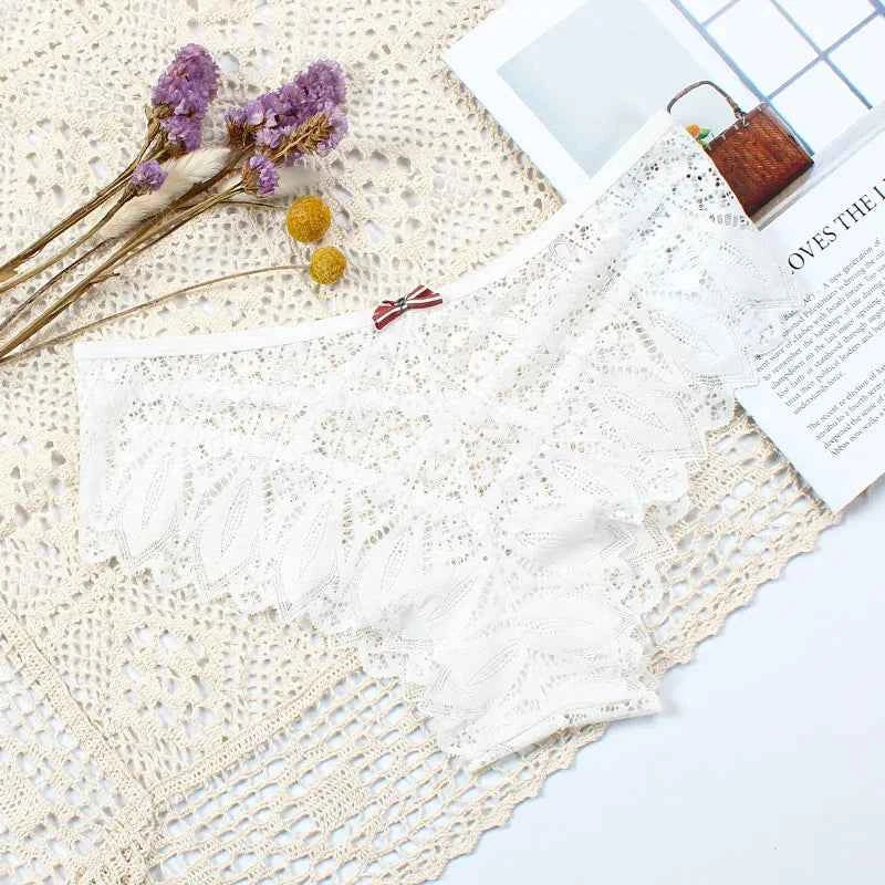 Hollow-Out Lace Low-Waist G-String