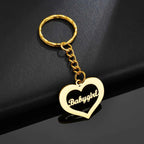 Personalized Name Heart Butterfly Keychain