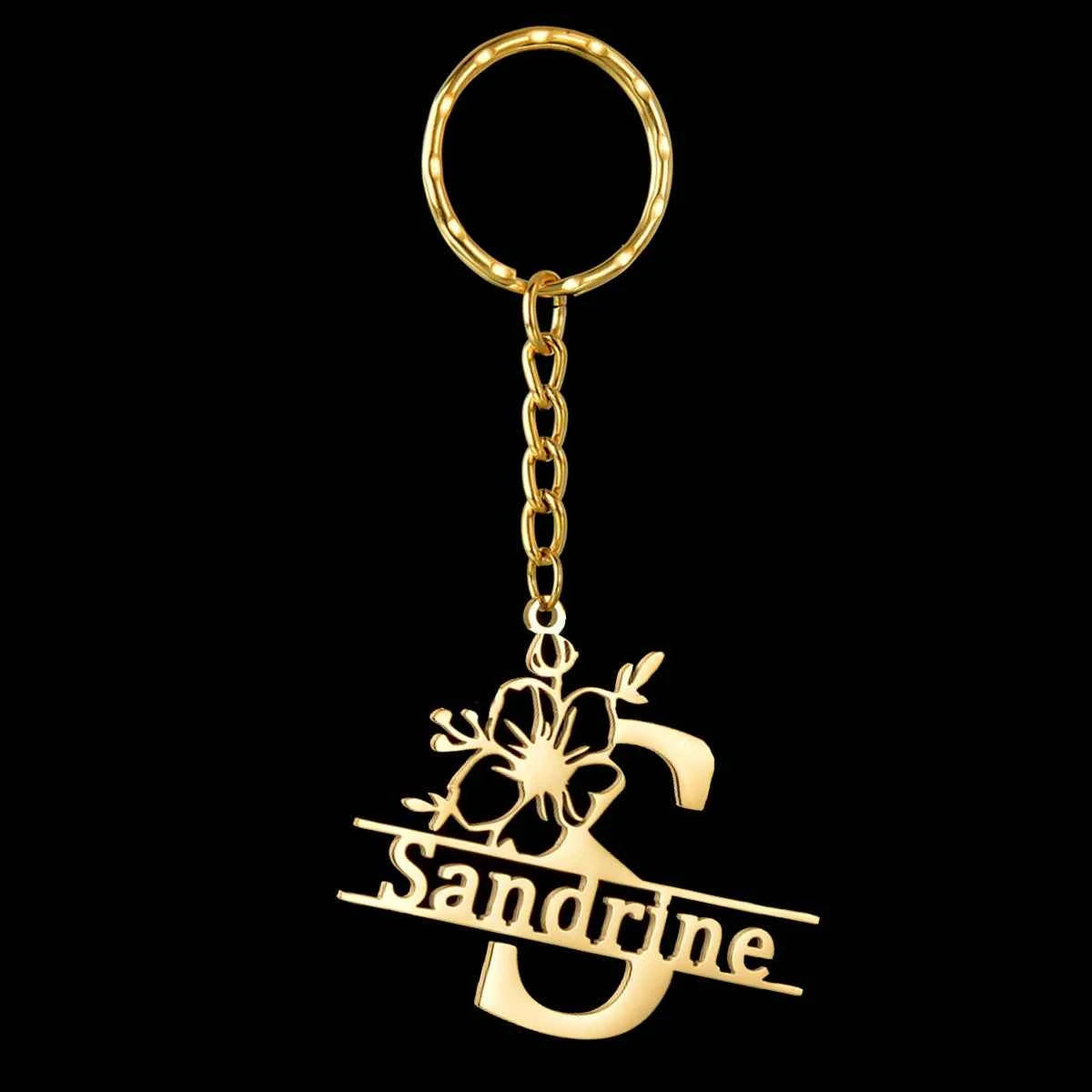 Personalized Name Heart Butterfly Keychain