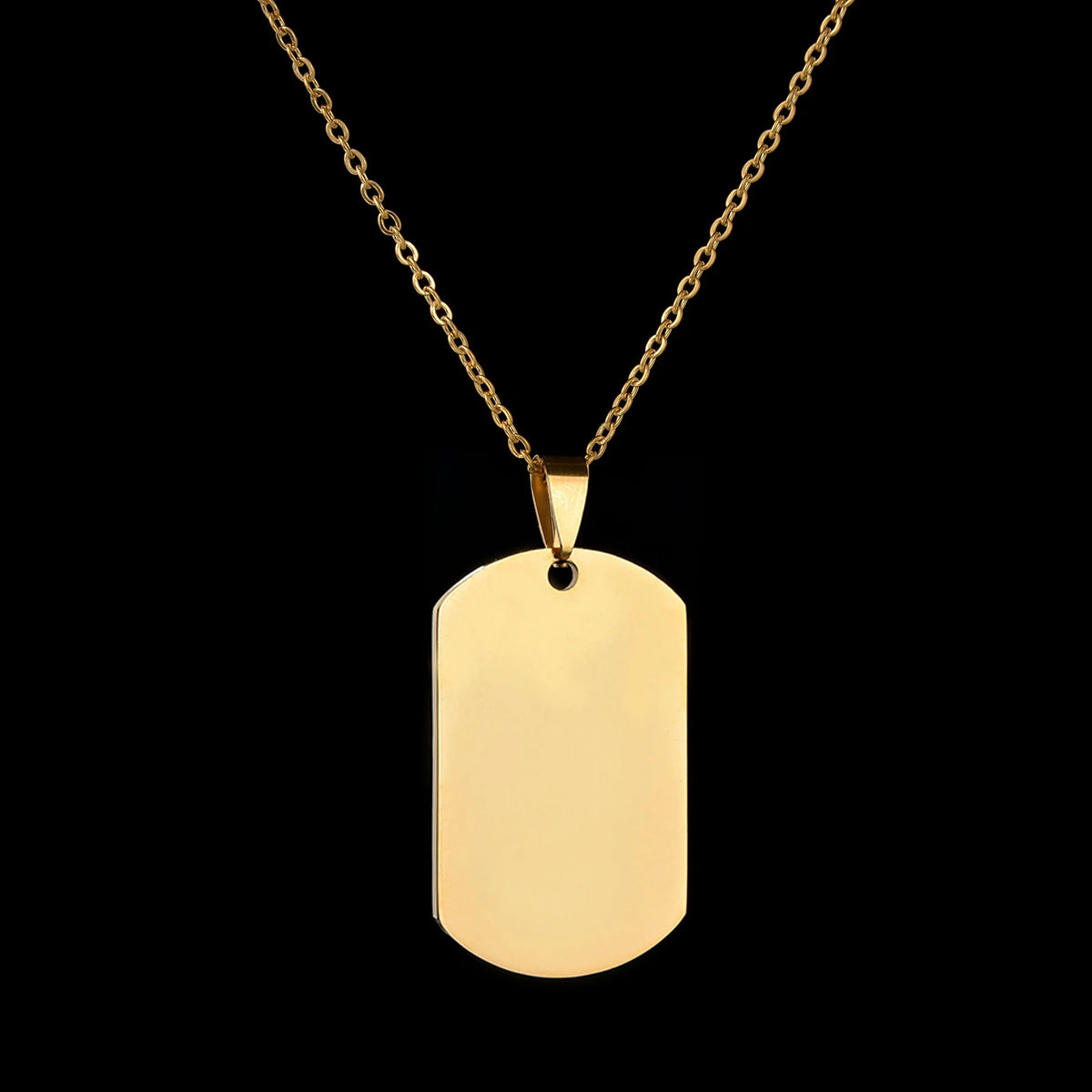 Custom Square Pendant Necklace - Engravable Text & Picture Design - SHOPPERS' CASTLE