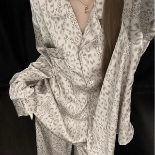 Gray Leopard Pajama Set - SHOPPERS' CASTLE
