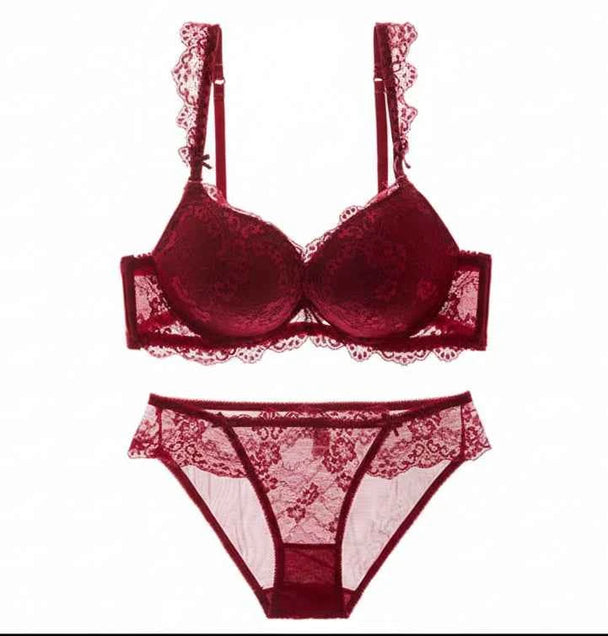 Classic Lace Embroidered Push-Up Bra