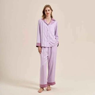 Striped Long Sleeve Pajama Set - SHOPPERS' CASTLE