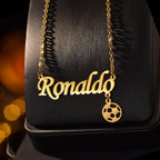 Personalized Name Football Sports Necklace - Baseball Pendant - SHOPPERS' CASTLE