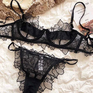 French Embroidery Bra Set