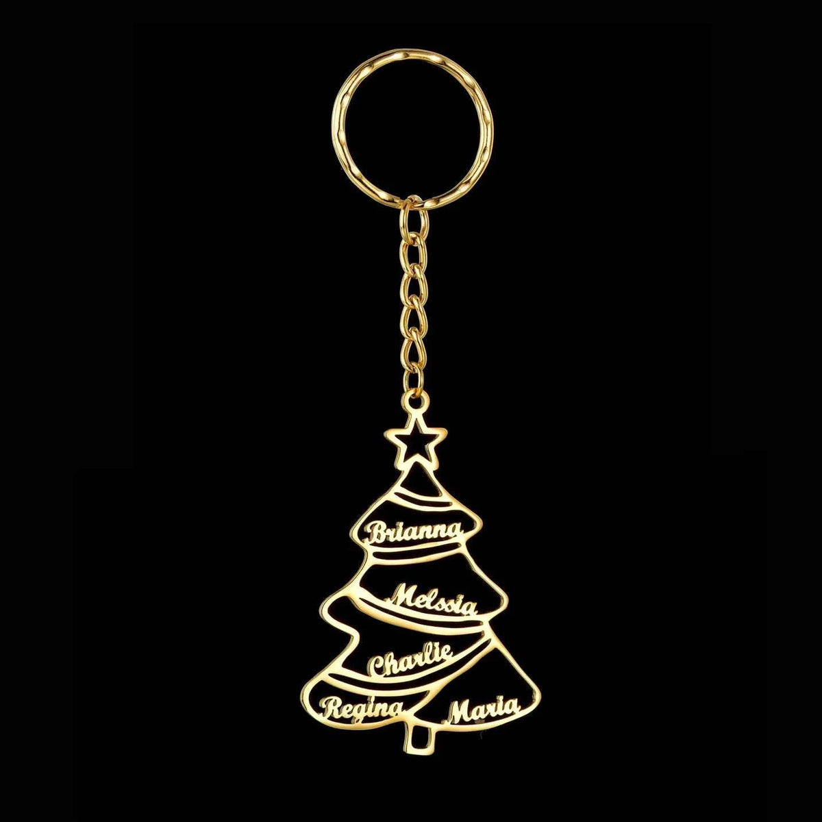 Custom Name Birthstone Tree of Life Keychain - Family Member