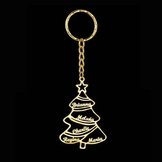 Custom Name Birthstone Tree of Life Keychain - Family Member