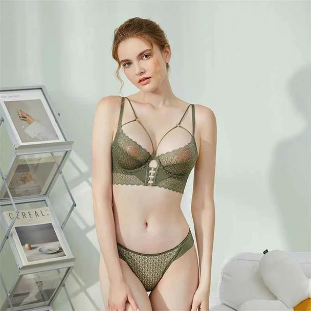 Ultra-Thin Hollow Bra Set