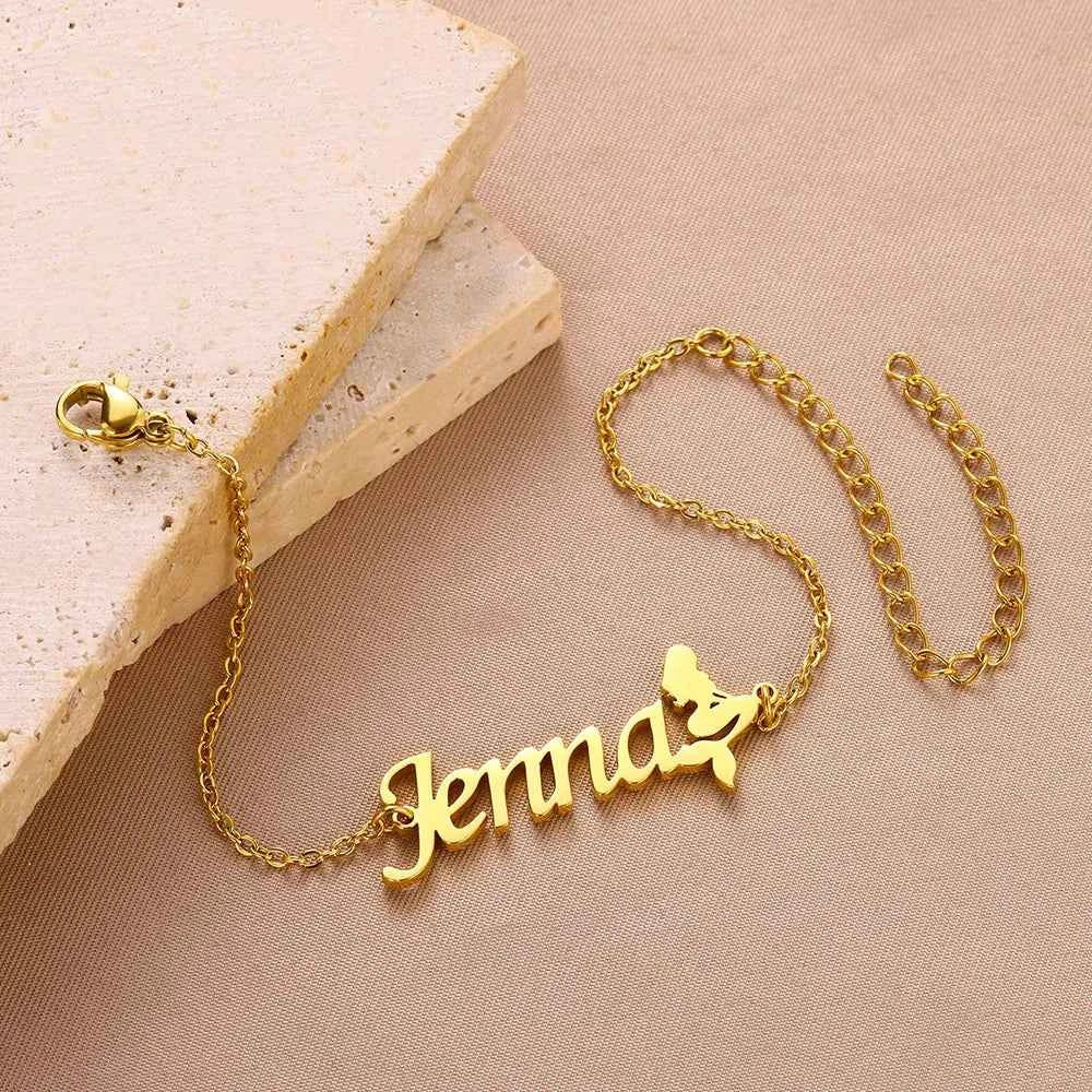 Customized Name Geometric Bracelet - Stainless Steel