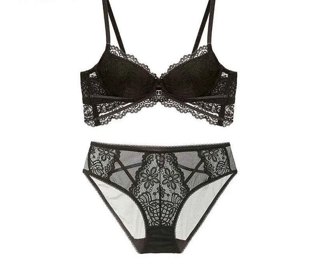 Embroidered Cotton Push-Up Bra