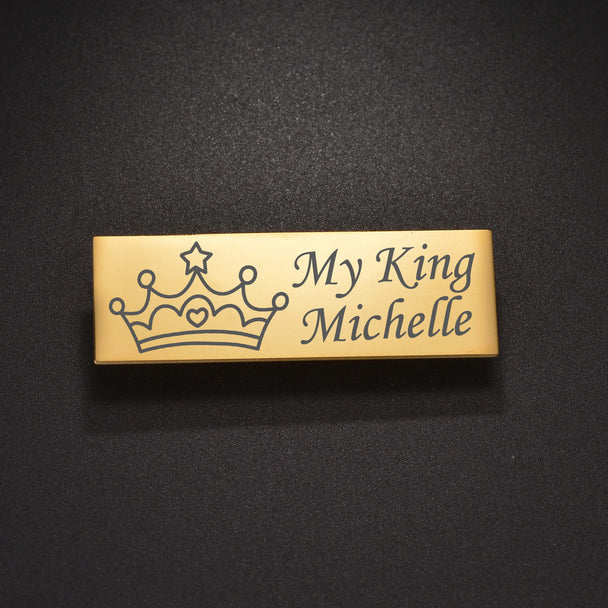 Personalized Name or Logo Brooch - Welding Buckle Pin - SHOPPERS' CASTLE