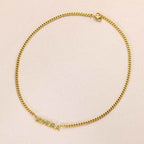 Custom Name Flat Chain Nameplate Necklace - Girlfriend Gift